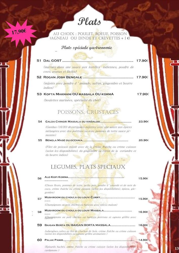 Le Bengale - Menu Image 3